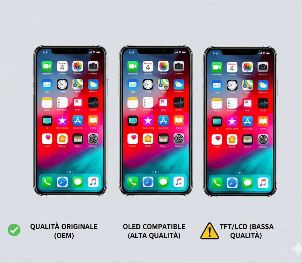 Display iPhone Originali vs Compatibili - Giolab