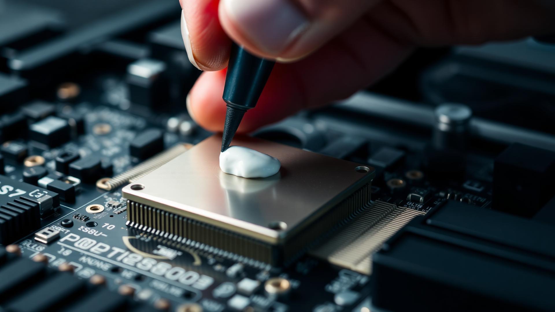 Applicazione pasta termica CPU processore surriscaldamento riparazione PC Giolab Assemini Cagliari