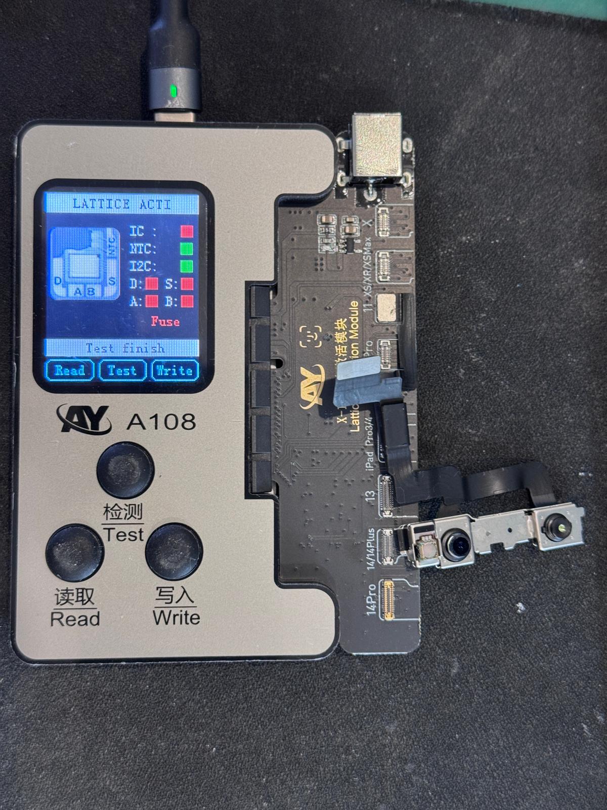 Programmatore AY A108 diagnosi Face ID iPhone 11 errore Fuse riparazione Giolab