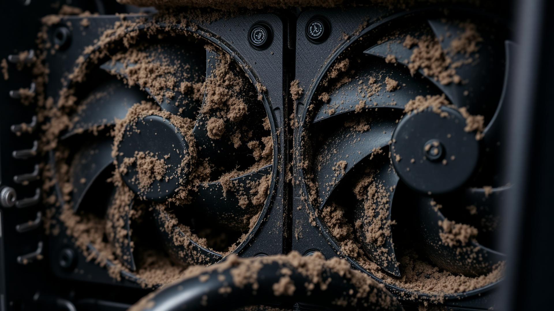 Ventole PC sporche polvere surriscaldamento pulizia professionale laboratorio Giolab Assemini